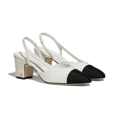 chanel slingback black and white|chanel slingback vintage.